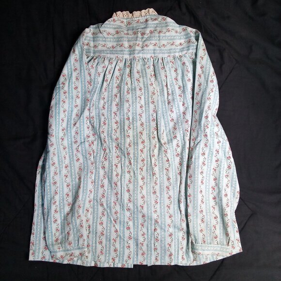 Vintage Changing Scene Floral Pearl Snap Lace Collar Shirt - Picture 6 of 6